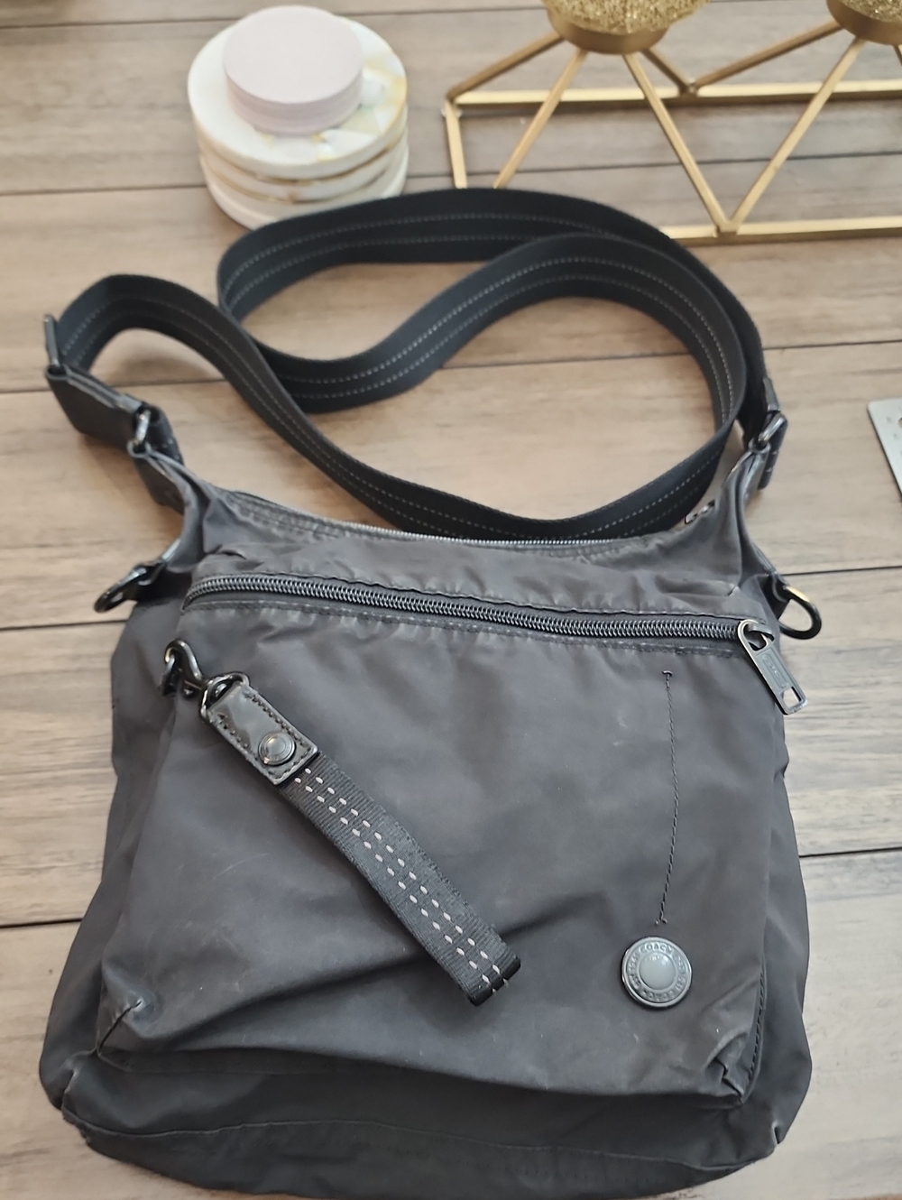 Black Crossbody Nylon Crossbody Bag - Lightweight Everyday Tote